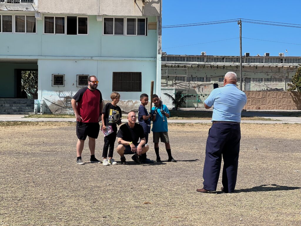 Chaz Chambers spending time with children in Havana